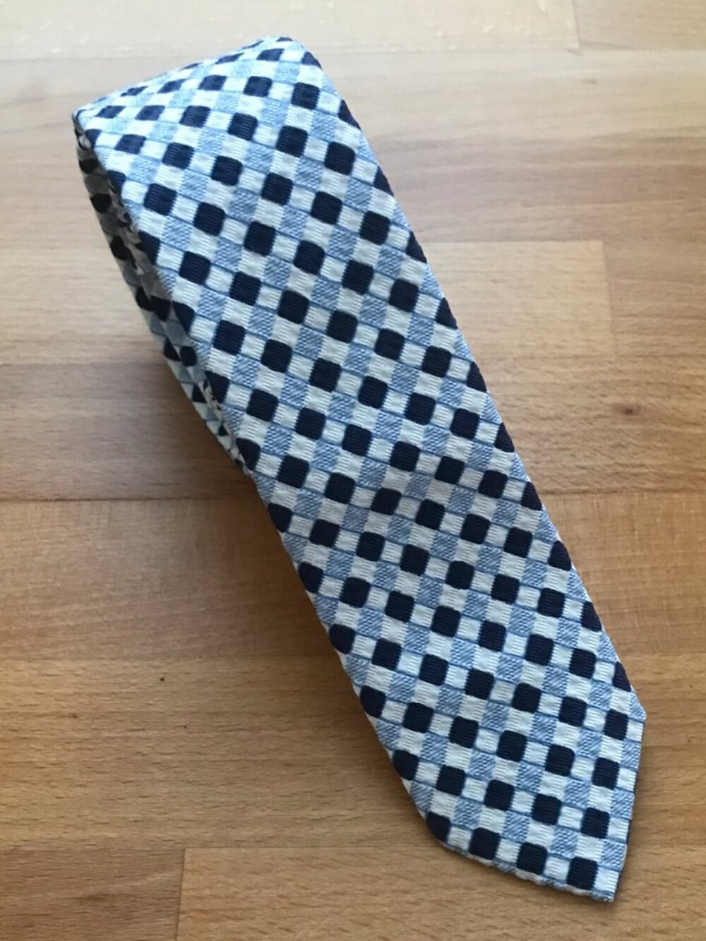 Strong Suit by Ilaria Urbinati Gingham Print Silk Tie